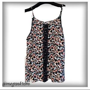 💥girls floral justice tank top with lace